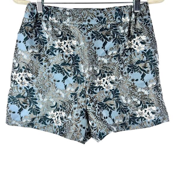 NEW Free People Metallic Floral Brocade High-Waisted Shorts S - Picture 1 of 8